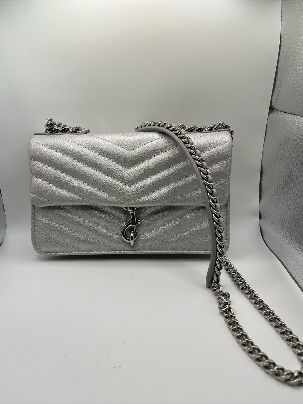 Rebecca Minkoff Edie Silver Wallet on Chain